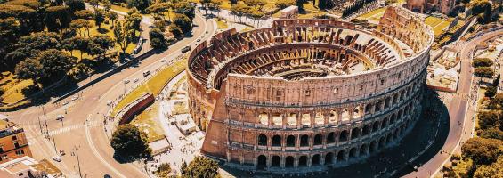 Coliseo romano vista aérea