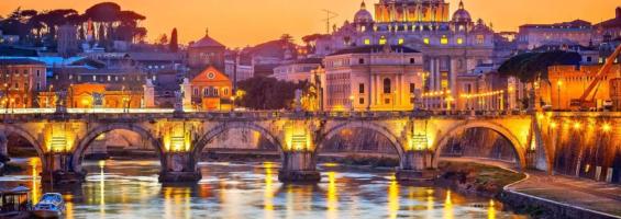 Roma puente atardecer