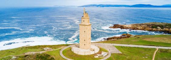 Torre de Hércules vista aérea